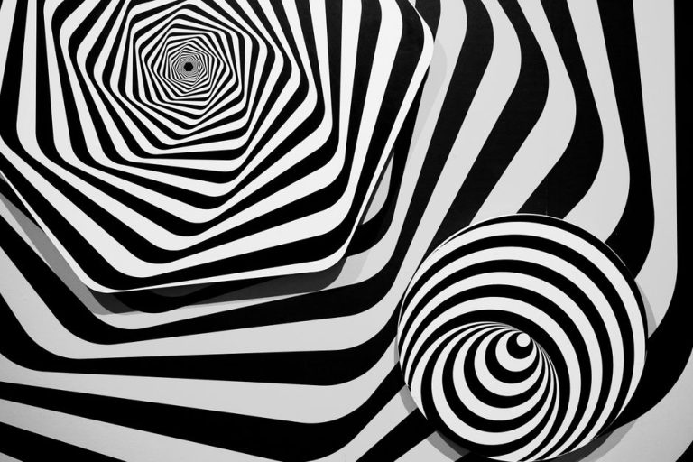 Motif géométrique créant une illusion d'optique