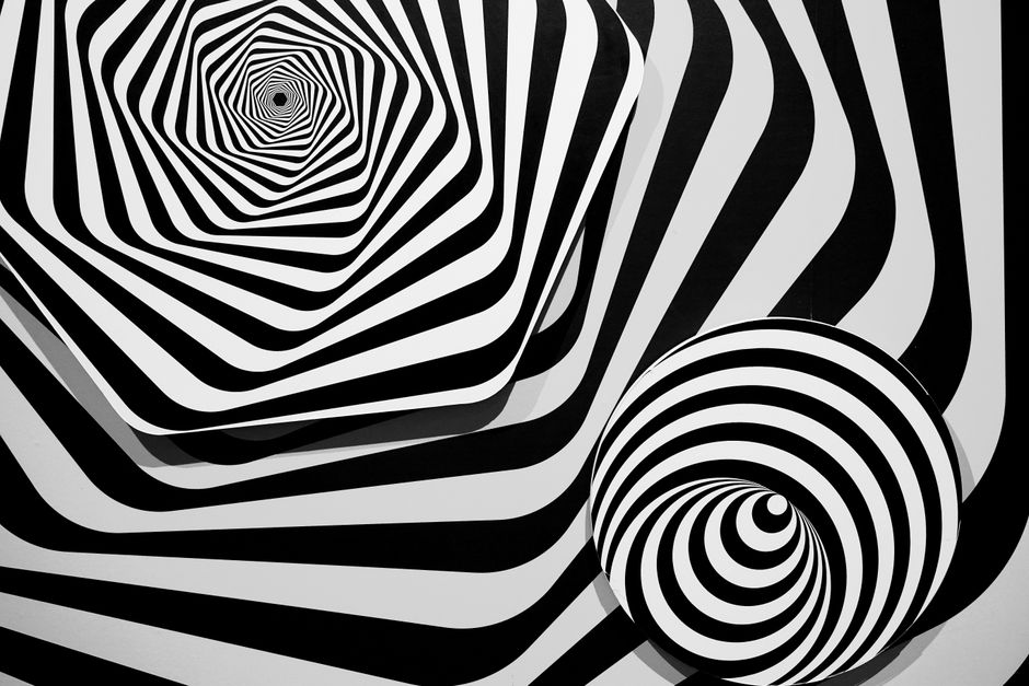 Motif géométrique créant une illusion d'optique